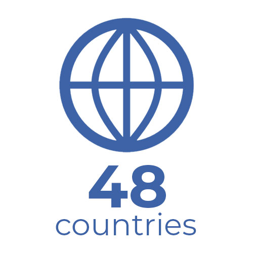 Over 48 Countries