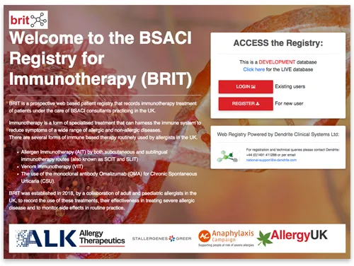 Dendrite and BSACI launch BRIT immunotherapy registry